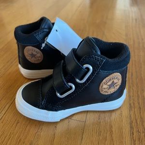 Converse Infant Black High Top Sneakers - Size 5
